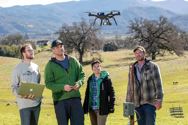 UC Berkeley Brashares Lab and drone (Jim Block)