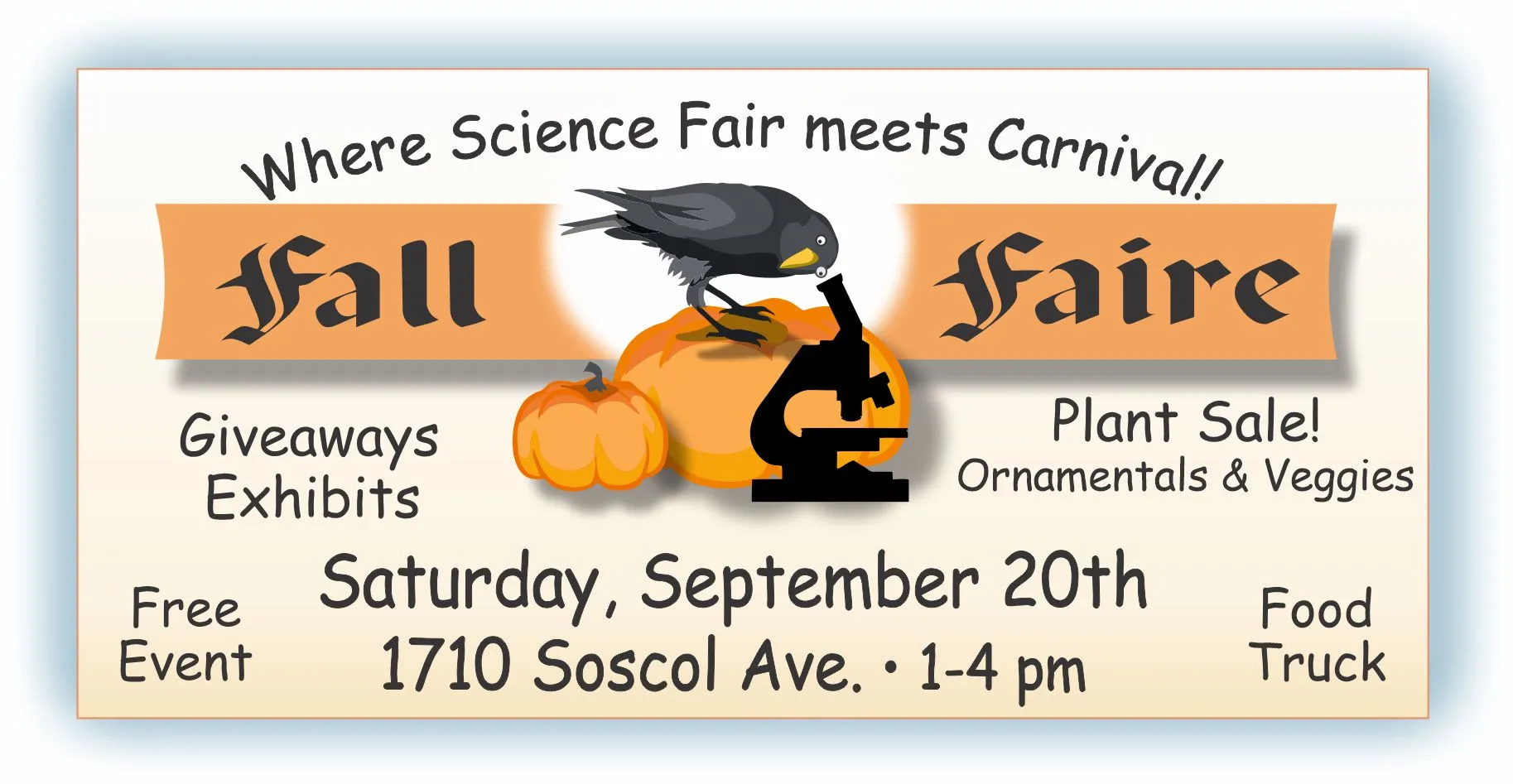 2025 Fall Faire Sept. 20 1-4 p.m. 1710 Soscol Ave.