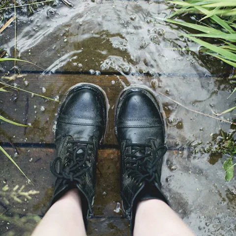 Flooded shoes