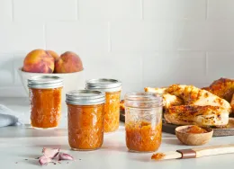 Zesty Peach BBQ Sauce Photo Credit: Ballmasonjars.com