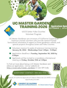 UC Master Gardener Training 2026